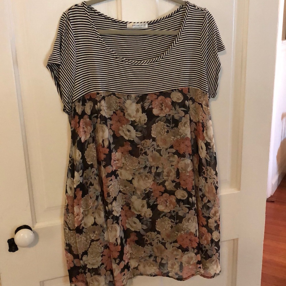 Boutique Striped/floral top
